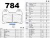 Brzdové destičky BRAKING 784 KC6 - Racing (OEM *AP8113754*)